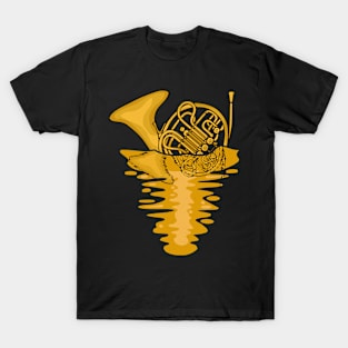 Artistic French Horn Marching Band Men French Horn T-Shirt